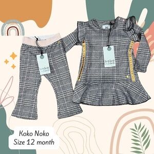 Koko Noko 12 month long sleeve and pants set